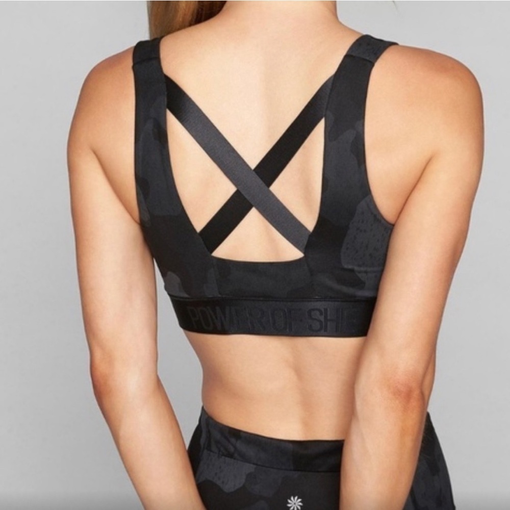 Athleta the Power of She camo print sports bra, XS - Picture 2 of 6